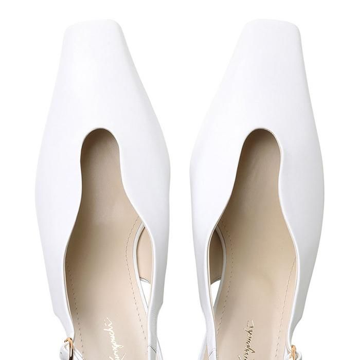 Mame Kurogouchi マメ クロゴウチ Curved Line Sling Back Heels