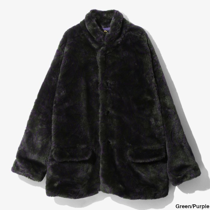 NEEDLES ニードルズ S.C. Car Coat - Acrylic Fur / Paisley NS080