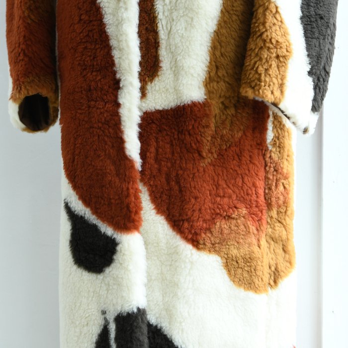 Mame Kurogouchi マメ クロゴウチ Sliver Knitted Fluffy Wool I-Line Coat