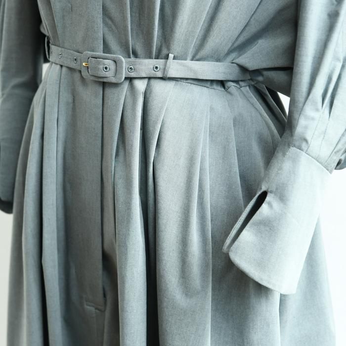 Mame Kurogouchi マメ CHAMBRAY TUCKED SHIRT DRESS ワンピース Mame Kurogouchi(マメ)の通販 - Seltie セルティ