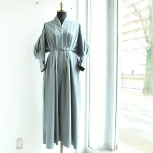 Mame Kurogouchi マメ クロゴウチ Cotton Chambray Tucked Shirt Dress