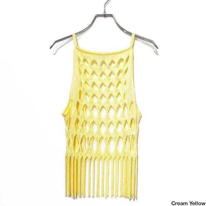 babaco ババコ 24ss Cable Fringe Tank Top