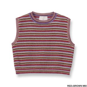 <img class='new_mark_img1' src='https://img.shop-pro.jp/img/new/icons1.gif' style='border:none;display:inline;margin:0px;padding:0px;width:auto;' />TAN  LULEX MULTIBORDER KNITTED TANK TOP TAN24SS-1