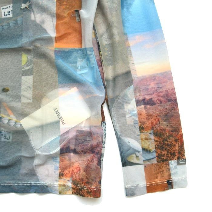 フィーニー print jersey drape neck