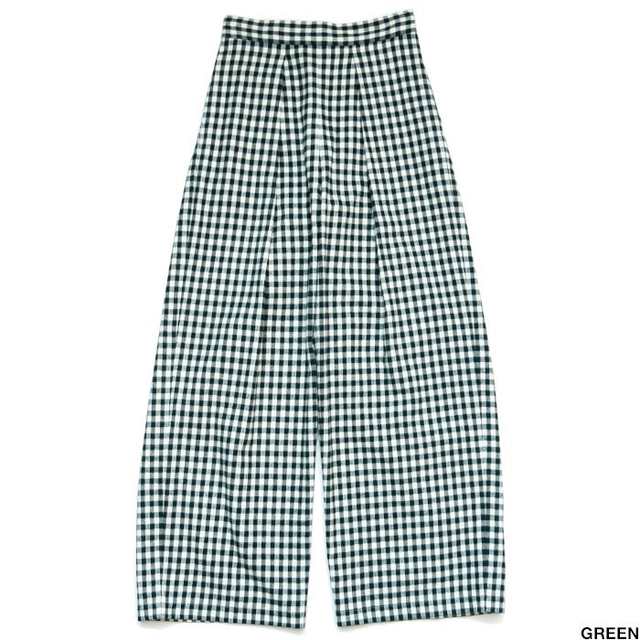 PHEENY フィーニー Cotton rayon check flannnel gathered  pantsコットンレーヨンチェックフランネルギャザードパンツ PA24-PT05