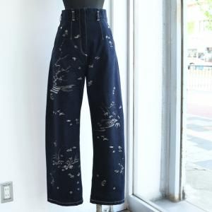 <img class='new_mark_img1' src='https://img.shop-pro.jp/img/new/icons1.gif' style='border:none;display:inline;margin:0px;padding:0px;width:auto;' />Mame Kurogouchi ޥ  Nature Pattern Jacquard Wide Leg Jeans MM25FW-PT089