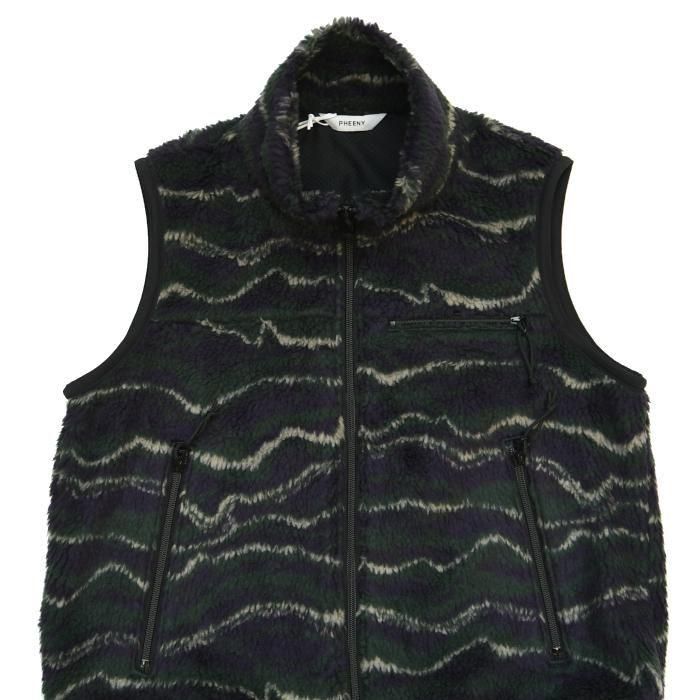 PHEENY フィーニー Wave boa vest ウェーブボアベスト PA25-BL02