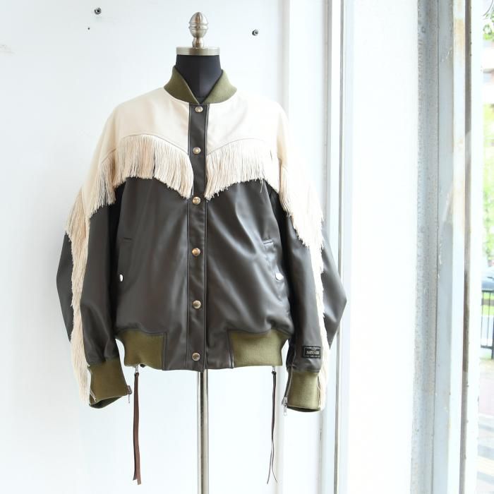 Belle　FUMIE TANAKA フミエタナカ　ダウンブルゾン FUMIE=TANAKA フミエタナカ fringe BL フリンジブルゾン F25A-07