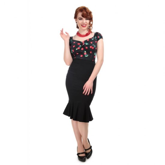 Collectif Mainline Winifred Fishtail Skirt - pinups-select-shop