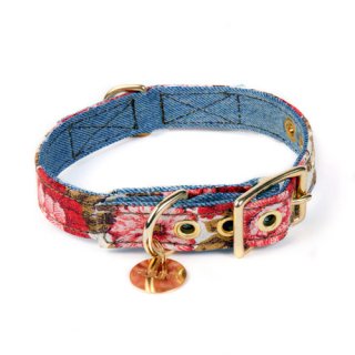 <img class='new_mark_img1' src='https://img.shop-pro.jp/img/new/icons63.gif' style='border:none;display:inline;margin:0px;padding:0px;width:auto;' />Vintage Blossom Denim Cat & Dog Collar(ӥơ֥åࡦǥ˥ࡦå & ɥå顼) 