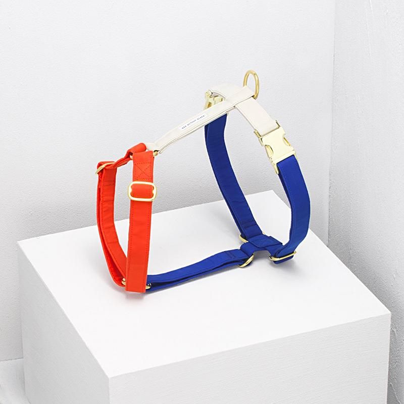 The Scot Harness Royal Blue Visual Orange And Cream ザ スコット ハーネス ロイヤルブルー ヴィジュアル オレンジ クリーム お洒落で可愛いペット用品 輸入雑貨のお店 Tiny Paw タイニー ポウ