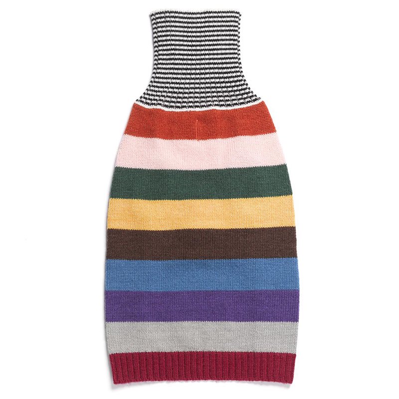 Rainbow Stripe Merino Wool Knit Sweater (レインボー・ストライプ ...