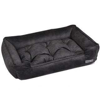 <img class='new_mark_img1' src='https://img.shop-pro.jp/img/new/icons14.gif' style='border:none;display:inline;margin:0px;padding:0px;width:auto;' />WILLARD CHARCOAL PREMIUM FAUX SUEDE SLEEPER DOG BED (ウィラード・チャコール・プレミアム・スエード・スリーパー・ベッド) 