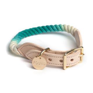 Teal Ombre Rope Cat & Dog Collar (ƥ롦֥졦סå & ɥå顼)