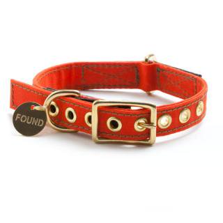 <img class='new_mark_img1' src='https://img.shop-pro.jp/img/new/icons63.gif' style='border:none;display:inline;margin:0px;padding:0px;width:auto;' />Orange Waxed Cotton Canvas Dog Collar (󥸡ååȥ󡦥Хɥå顼)