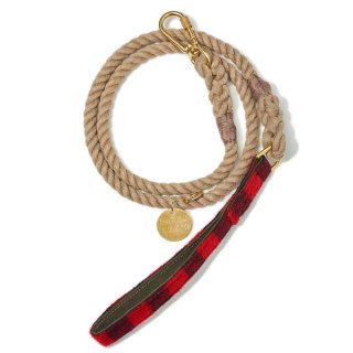 Buffalo Plaid Rope Dog Leash (Хåեץåɡסɥå꡼)