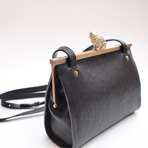 猫のピンクッションbag(S) ブラック - SAKURAYAMA OnlineShop