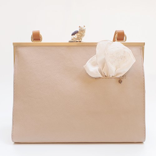 猫のピンクッションbag(L) アイボリー - SAKURAYAMA OnlineShop