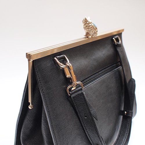 猫のピンクッションbag(L)レターポケット ブラック - SAKURAYAMA OnlineShop