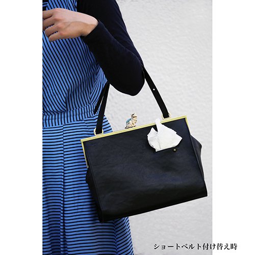 猫のピンクッションbag(L)ハンカチーフ ブラック - SAKURAYAMA OnlineShop