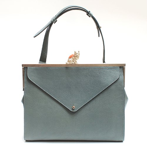 猫のピンクッションbag(L)レターポケット ブルー - SAKURAYAMA OnlineShop