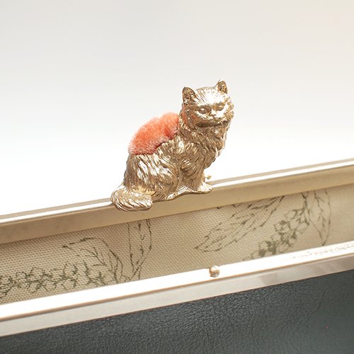 猫のピンクッションbag(L)レターポケット ブルー - SAKURAYAMA OnlineShop