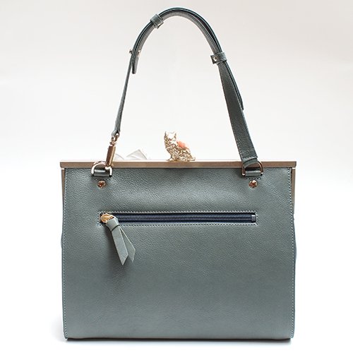 猫のピンクッションbag(L)ハンカチーフ ブルー - SAKURAYAMA OnlineShop