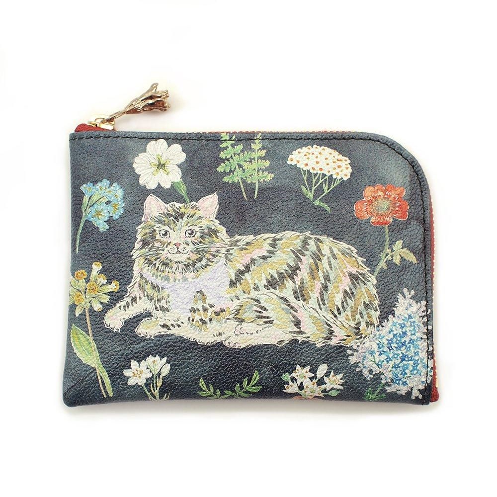 さっちん　 SAKURAYAMA 財布　ねこ LF財布 (M) 花輪ねこ - SAKURAYAMA OnlineShop