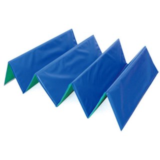 折りタタミ式クッション養生材『忍者Ｎ』 1850�ｘ700�ｘ5�厚 青・緑リバーシブル 1枚