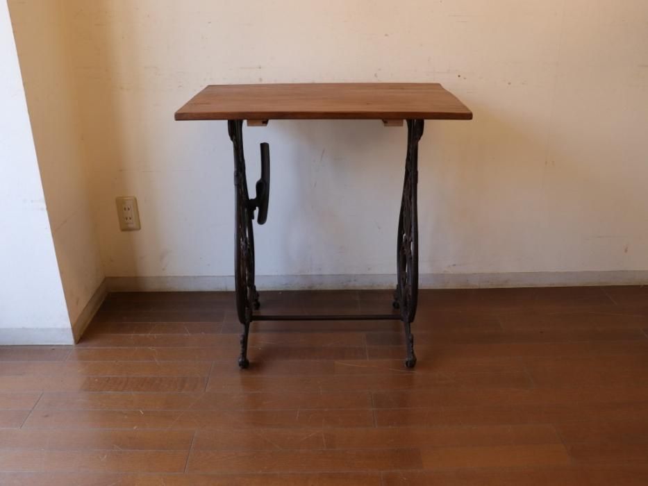 ミシン脚デスク（パイントップ）～【パインフラットアンティーク】