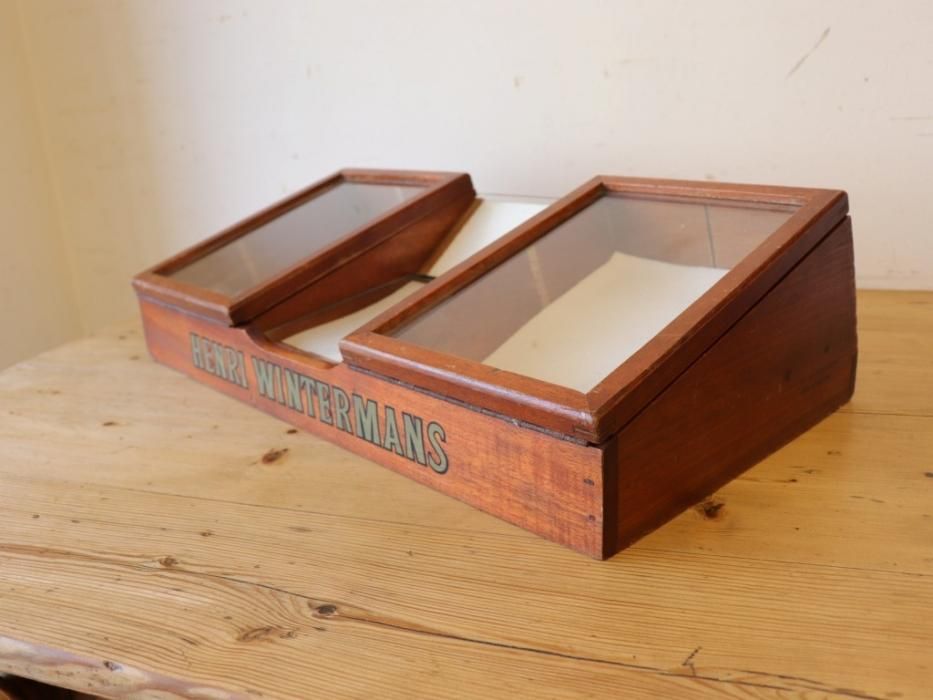 アンティーク　木箱　ショーケース　ビンテージ ハミルトンブラウン　シューズ アンティーク 木箱 ショーケース ビンテージ ハミルトンブラウン