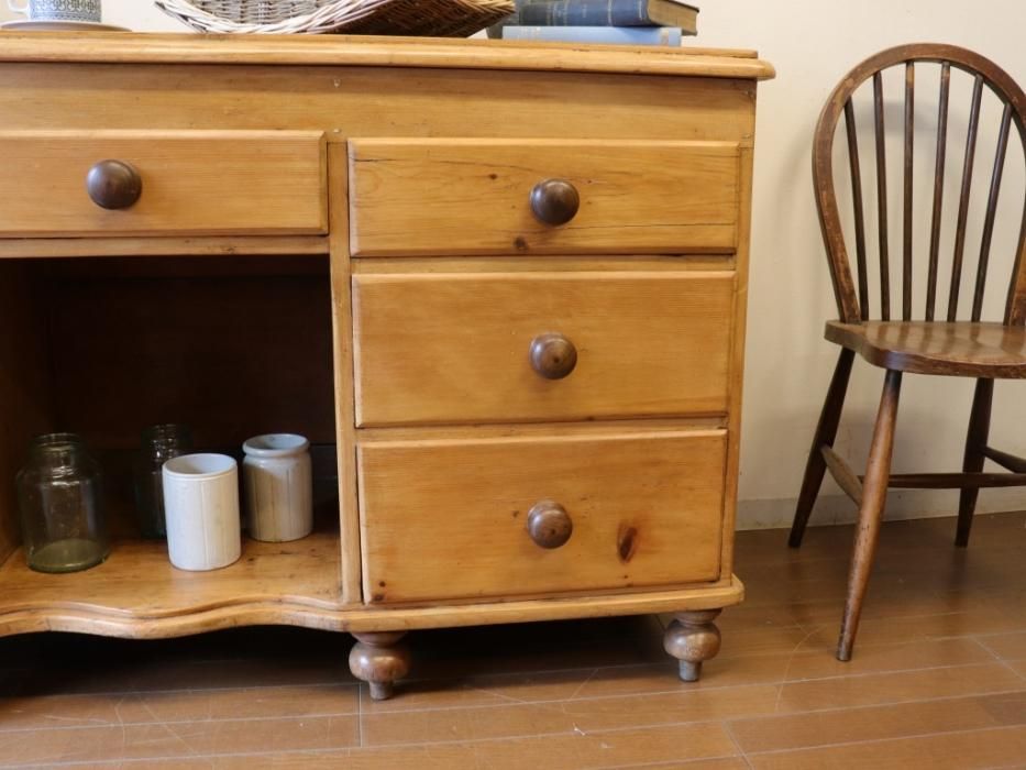 アンティークパイン W150サイドボード～【パインフラットアンティーク】