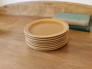 Hornsea Saffron ケーキプレート 4枚セット 1974年製 ホーンジー サフロン ｜パインフラット アンティーク