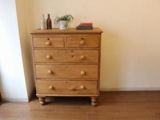 アンティークパイン家具 サイドボード チェスト - 【パインフラット