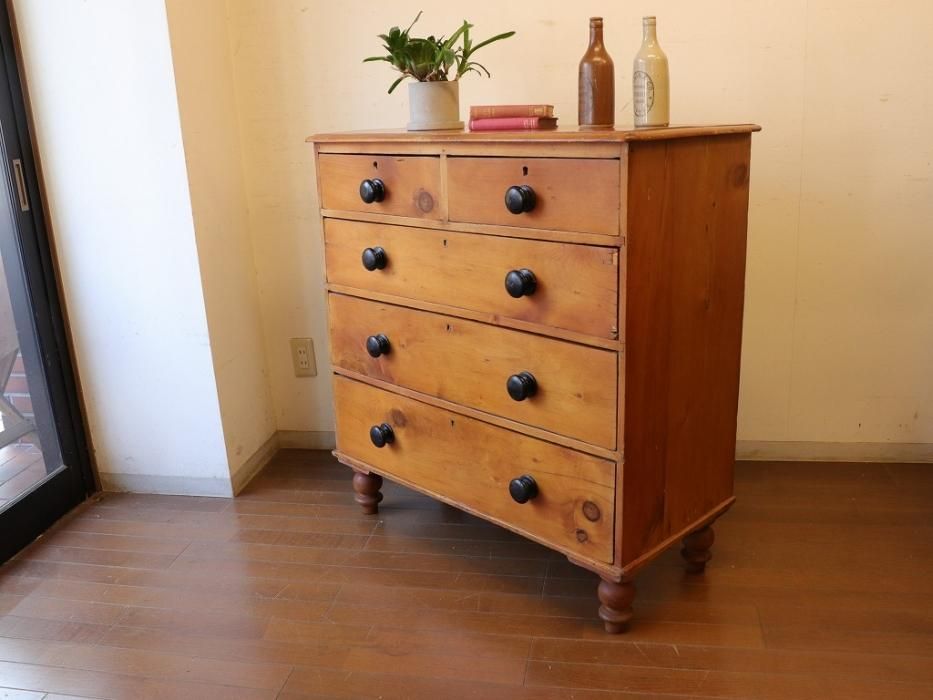 ペニーワイズ　オールドパイン　アンティークチェスト　木製引き出し　タンス ペニーワイズオールドパインアンティークチェスト木製引き出しタンス