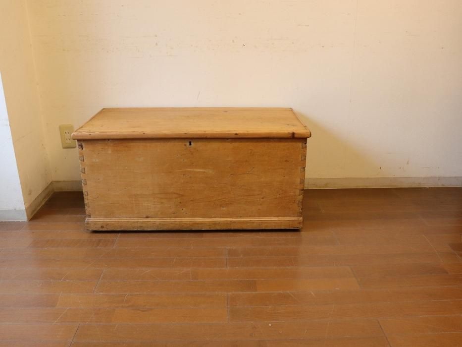 アンティークパイン W93ブランケットボックス～【パインフラット