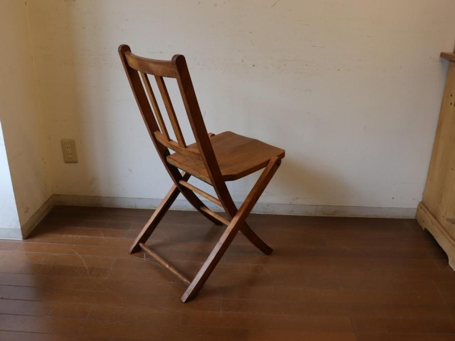 アンティーク 折り畳みチェア～【パインフラットアンティーク】