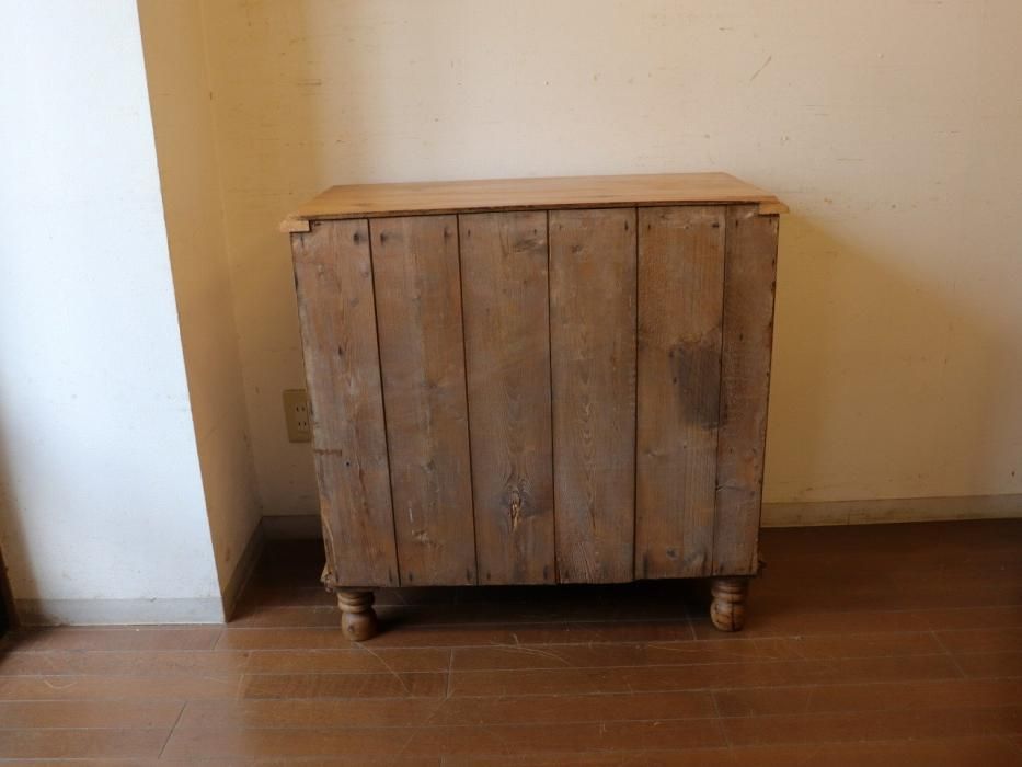 イギリスアンティーク パイン材チェスト アンティークパイン W80チェスト～【パインフラットアンティーク】