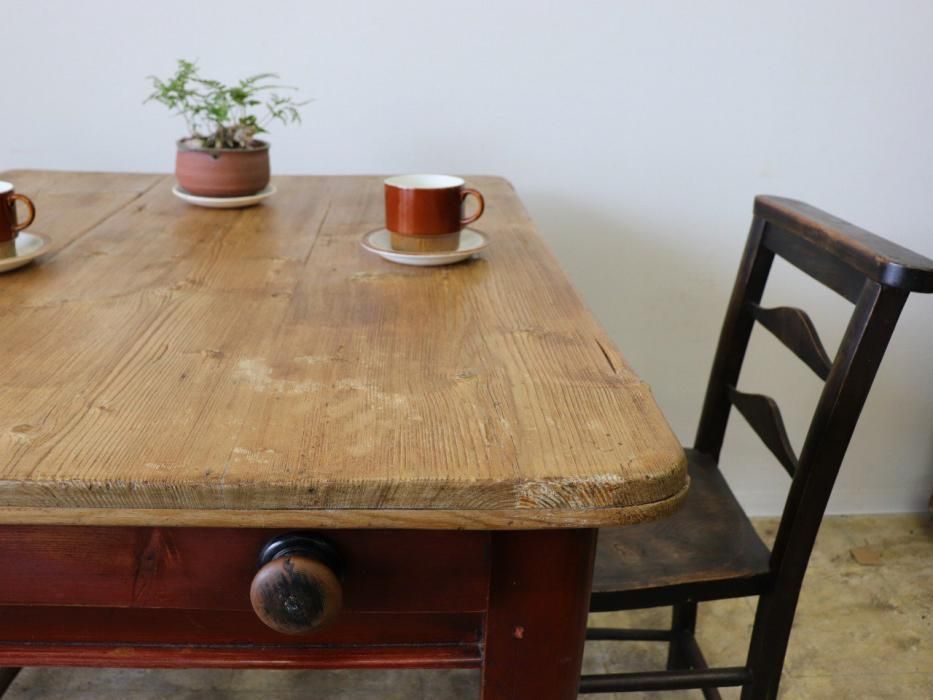Sale ダメージ加工　アンティークパイン　ヴィンテージ テーブル Sale ダメージ加工 アンティークパイン ヴィンテージ テーブル
