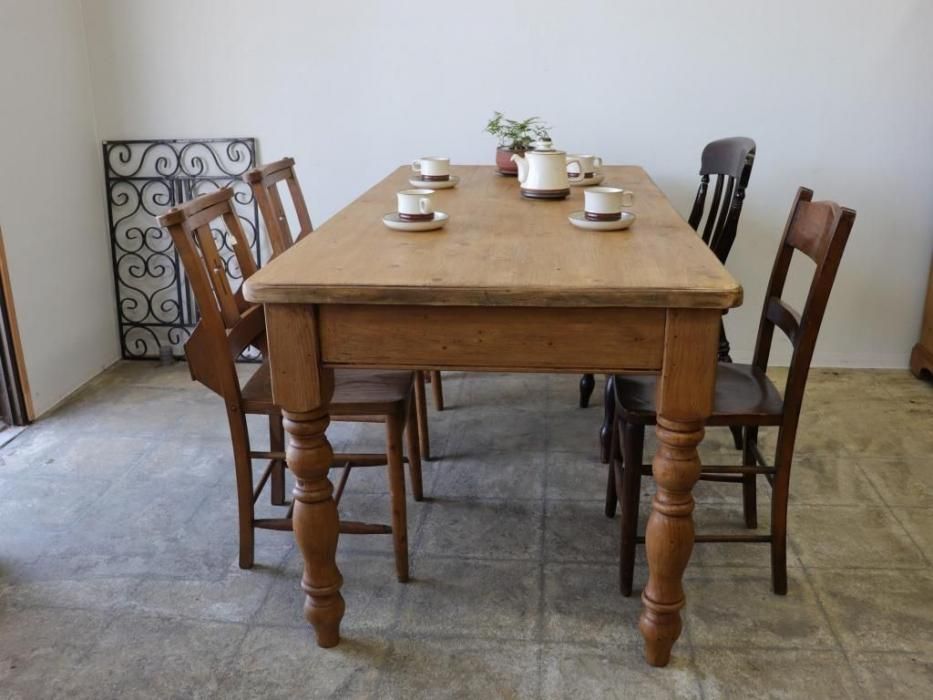 ビンテージパイン W168テーブル～【パインフラットアンティーク】