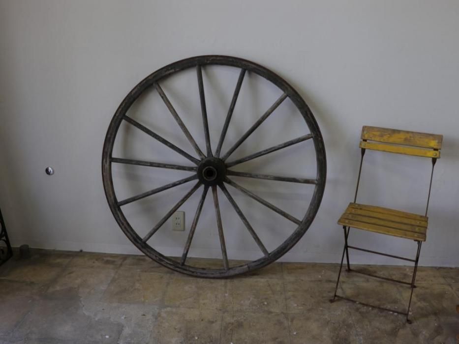 アンティーク 大きなガーデンホイール（車輪）～【パイン