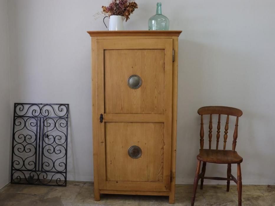 アンティークパイン 1drごそっと収納キャビネット～【パインフラット