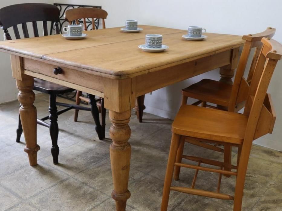 アンティークパイン W126テーブル～【パインフラットアンティーク】