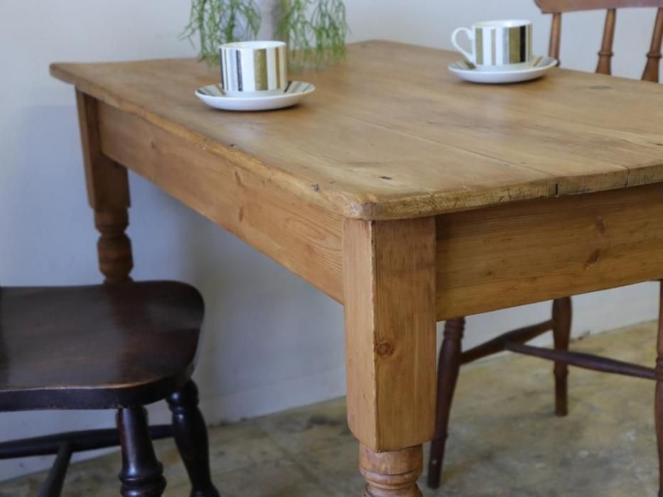 アンティークパイン W106テーブル～【パインフラットアンティーク】