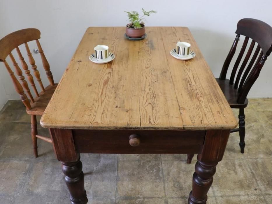 アンティークパイン W118テーブル～【パインフラットアンティーク】