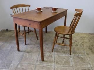 アンティークパイン家具のテーブル デスク - 【パインフラット