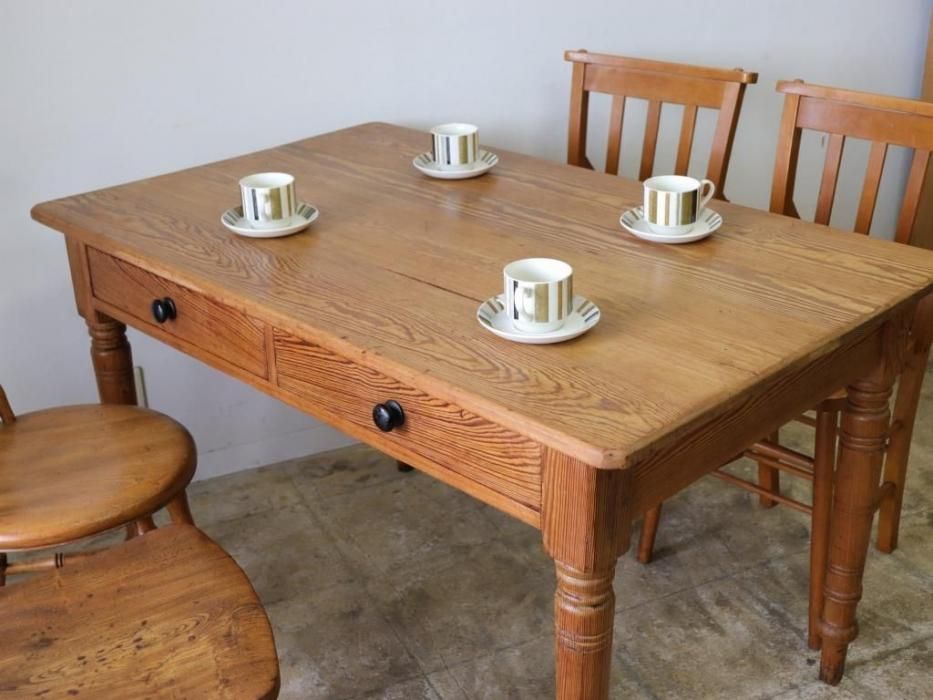 アンティークパイン W122テーブル～【パインフラットアンティーク】