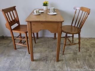 アンティークパイン家具のテーブル デスク - 【パインフラット