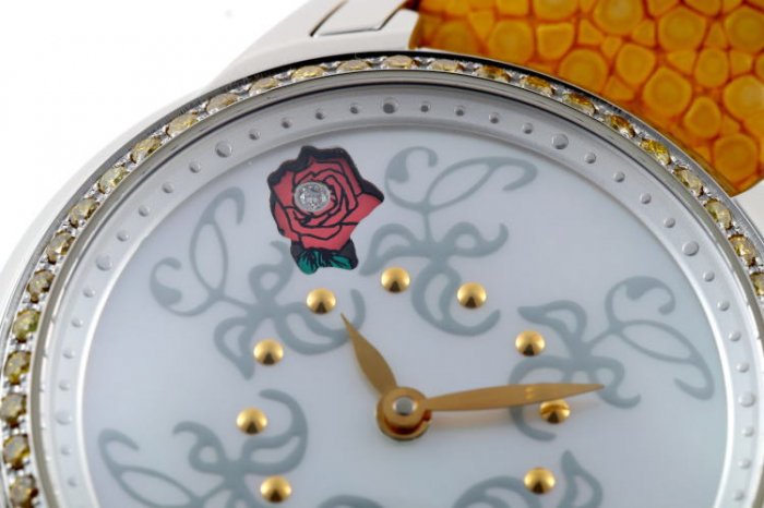 NHC ヌーベルオルロジュリーカラブレーゼ Fl'Ora ローズ クォーツ レディース 腕時計 純正革ベルトクォーツ防水性