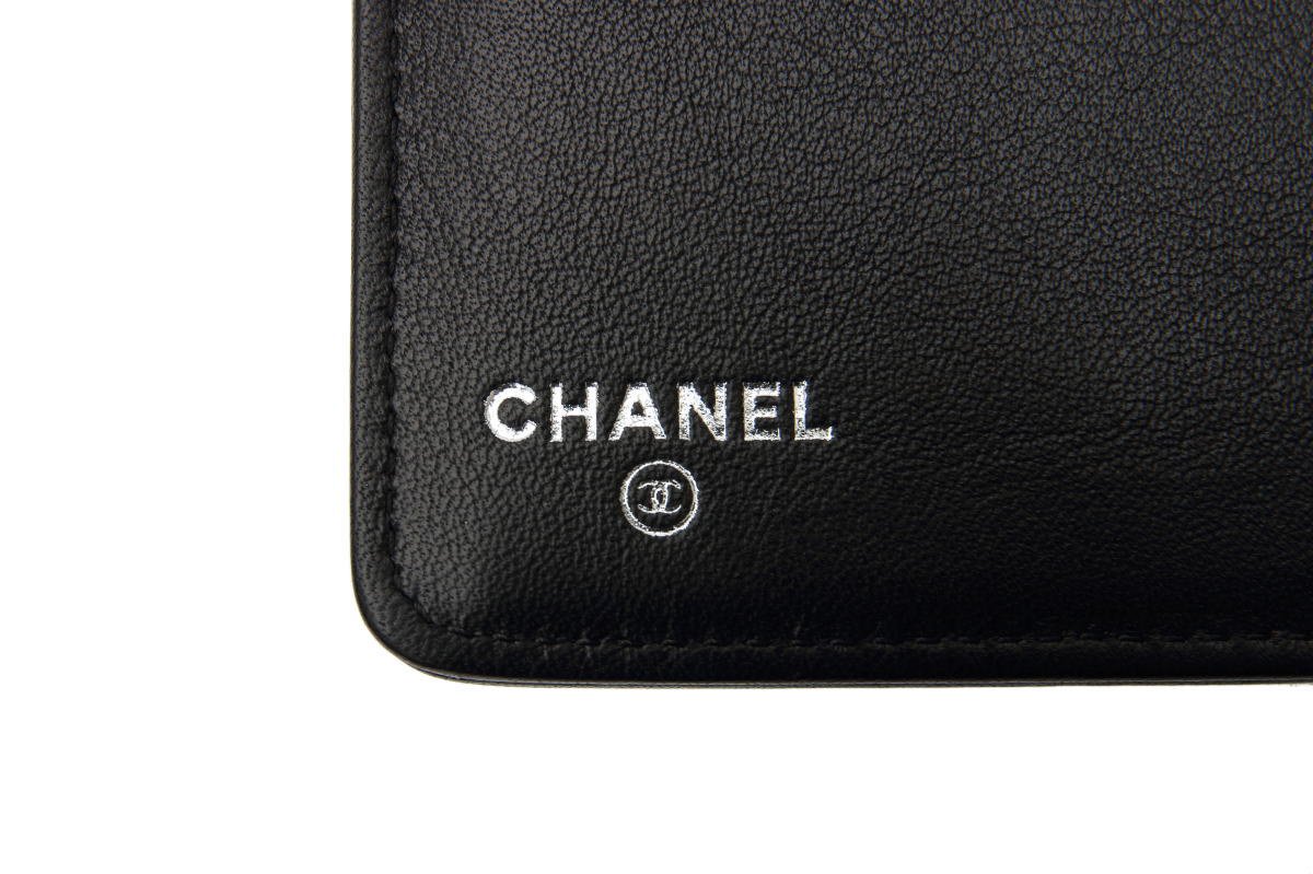 CHANEL シャネル ビコローレ シルバー金具 ココマーク 長財布 折り財布